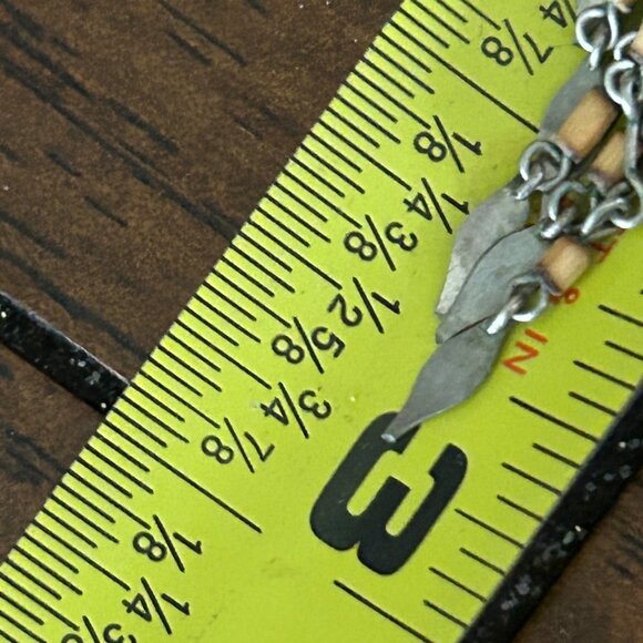 Vintage Southwestern Dangle Earrings Hand Painted Tribal Boho Geometric Fringe - Picture 13 of 13